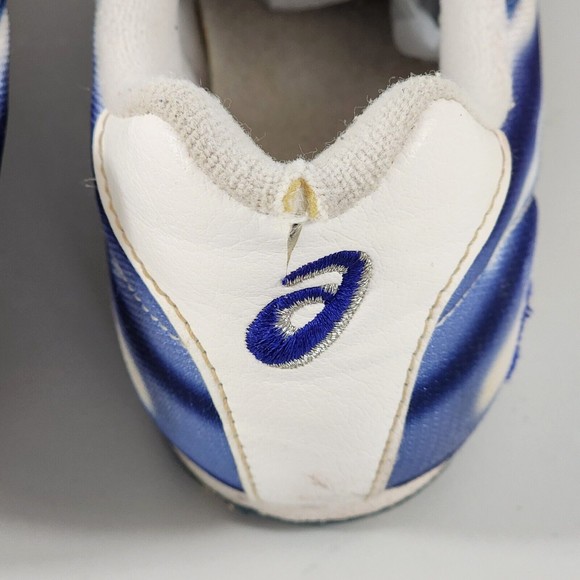 Asics Women's GN266 Track & Field White / Blue spikes running shoes Size 9.5 - Picture 10 of 11